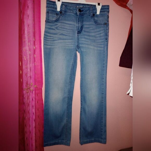 Cat & Jack girls bootcut super stretch light blue jeans size 12 - Picture 1 of 5